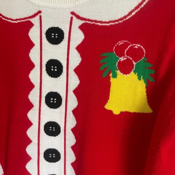 Candy Cane & Jingle Bell Print Sweater - Picture 3 of 7